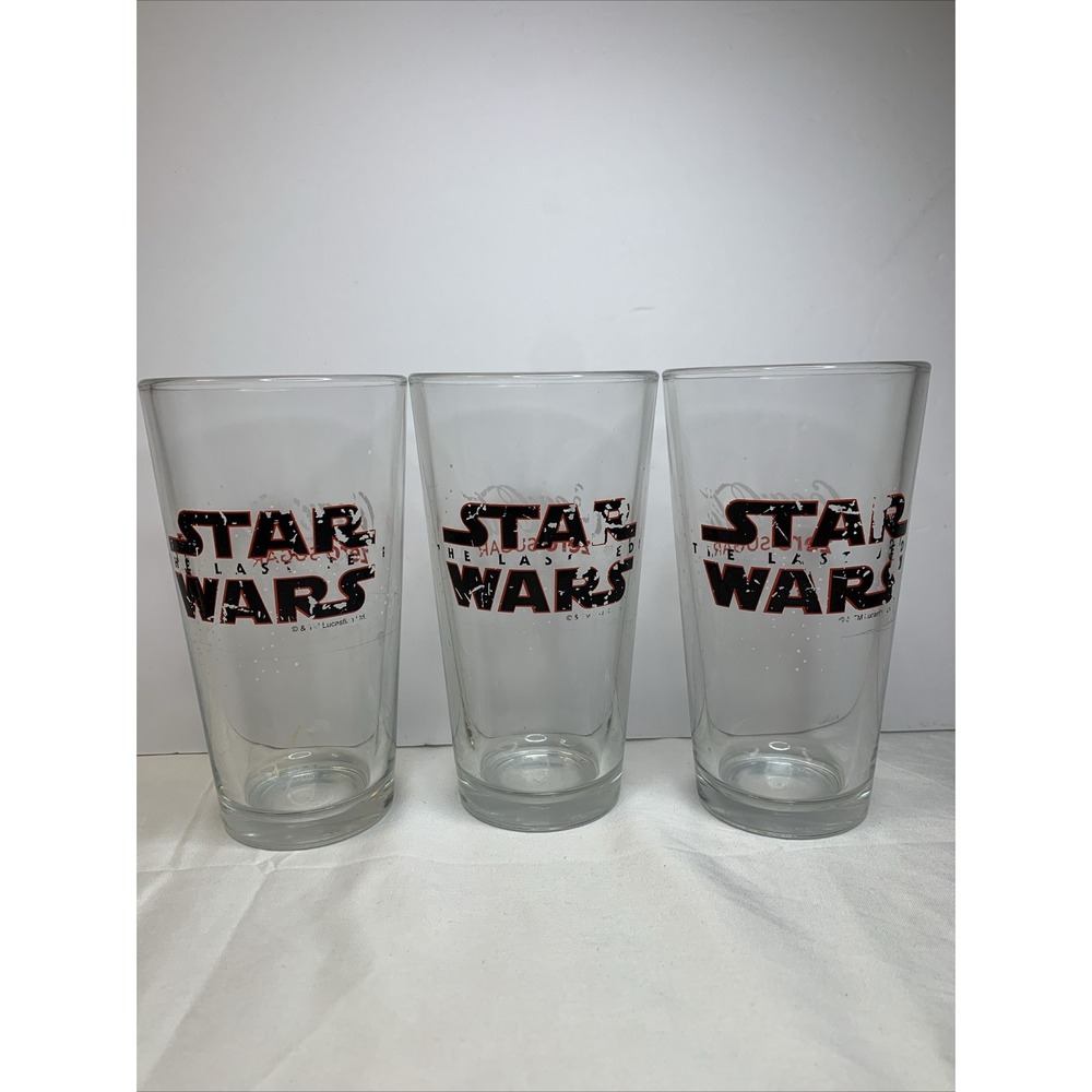 Libbey Duratuff  Star Wars Coca-Cola Zero Sugar Glass Cups Set Of 3 (used)‎ USA
